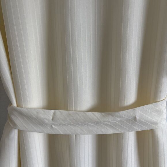 Vintage Women’s Bill Blass Lightweight Bath Robe Ivory Striped Size Large - Picture 4 of 5